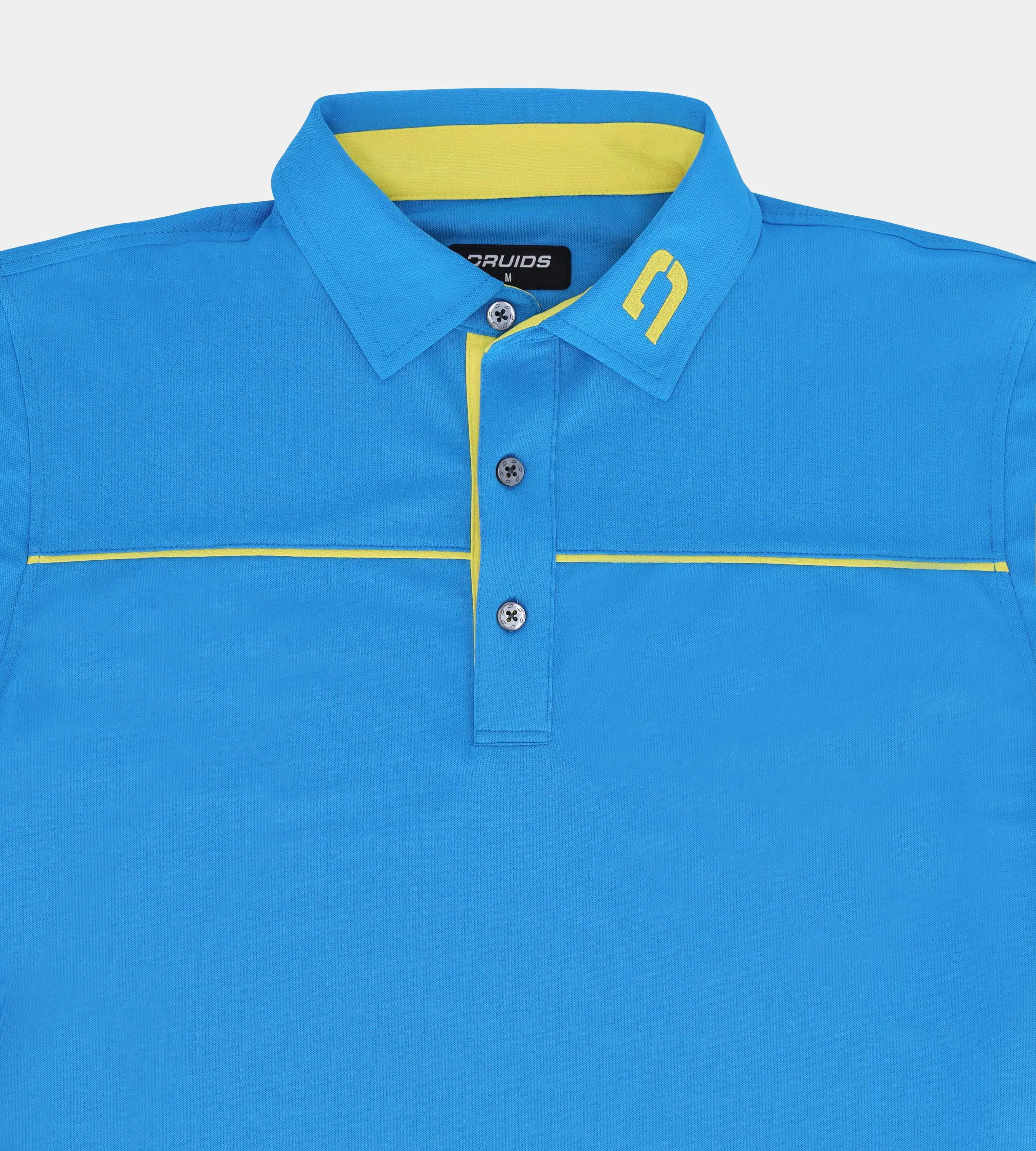 BLOCK PIQUE POLO - BLUE/LIME