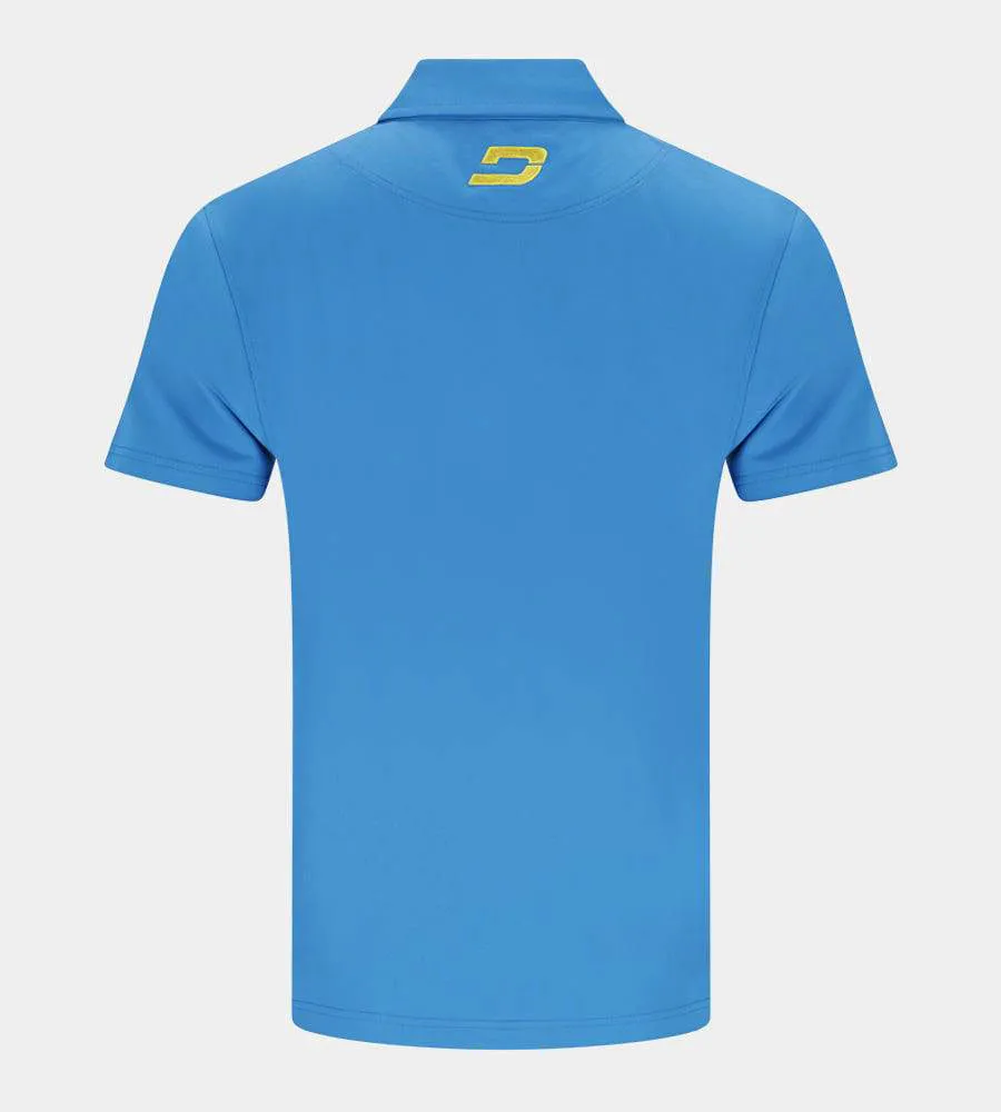 BLOCK PIQUE POLO - BLUE/LIME