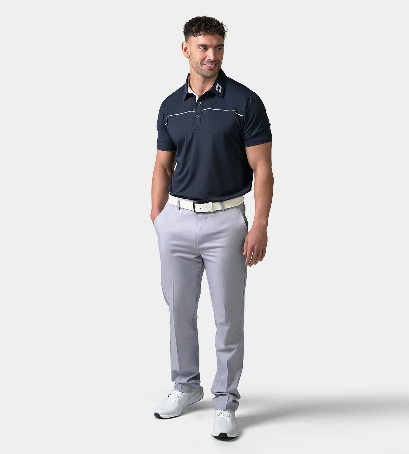 BLOCK PIQUE POLO - NAVY