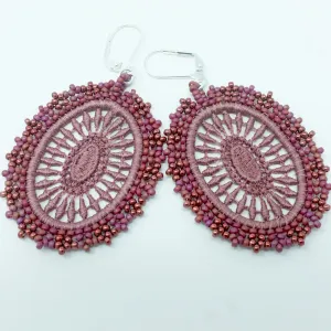 Blush Pink Lace Earrings