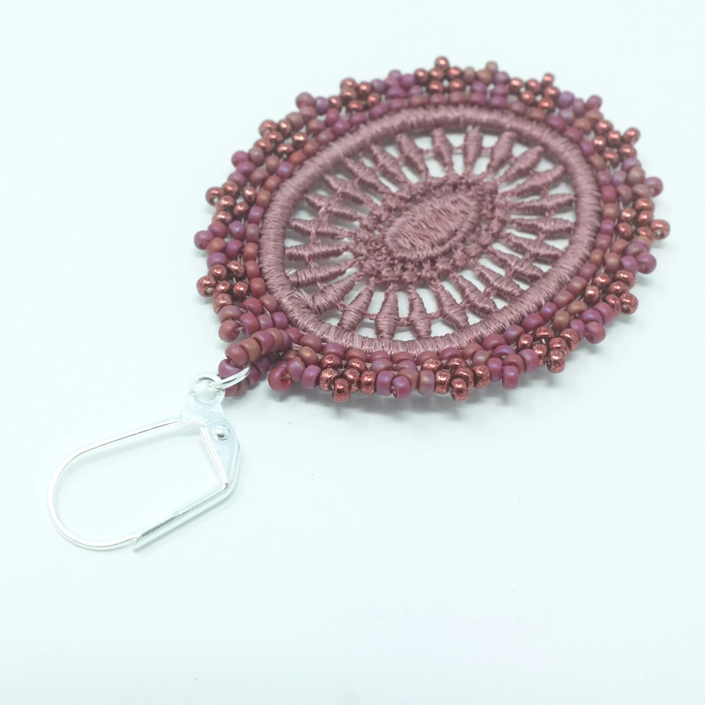 Blush Pink Lace Earrings