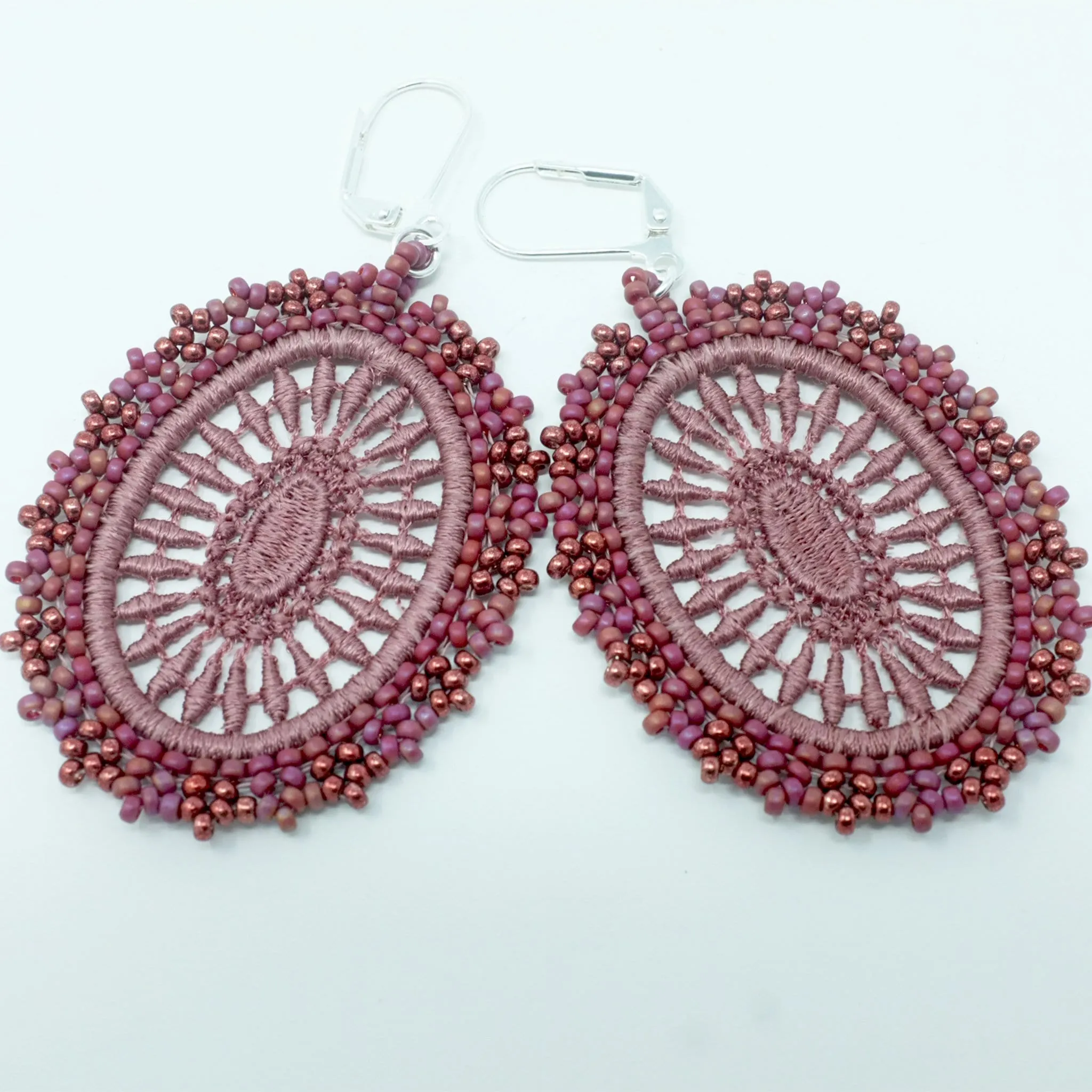 Blush Pink Lace Earrings