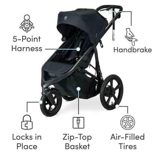 BOB Gear Wayfinder Jogging Stroller (Nightfall Black)