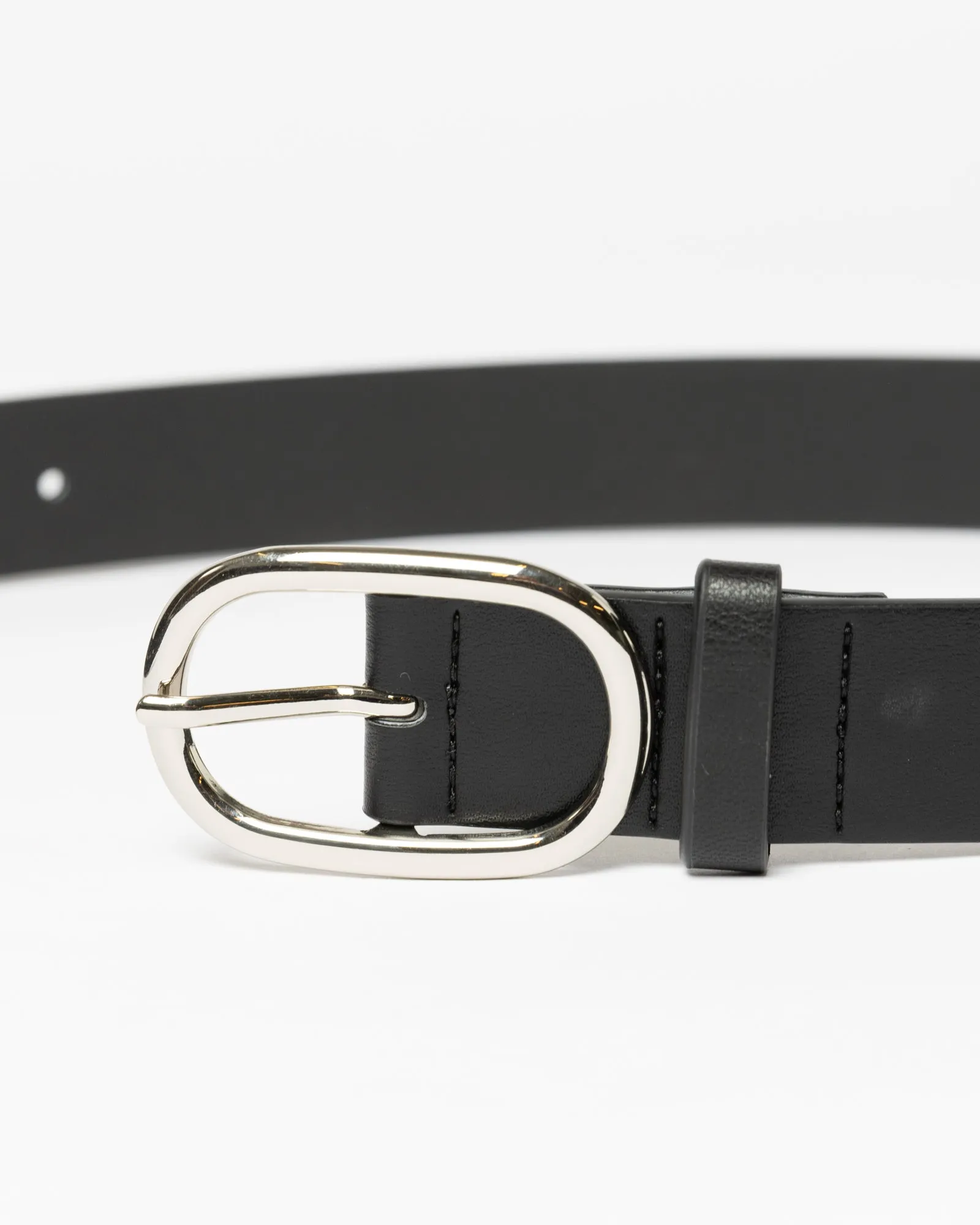 Boh Vegan Leather Oval Buckle Belt