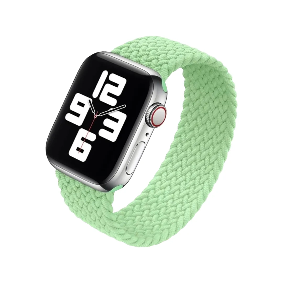 Braided Nylon Solo Loop Apple Watch Band - Ablaze