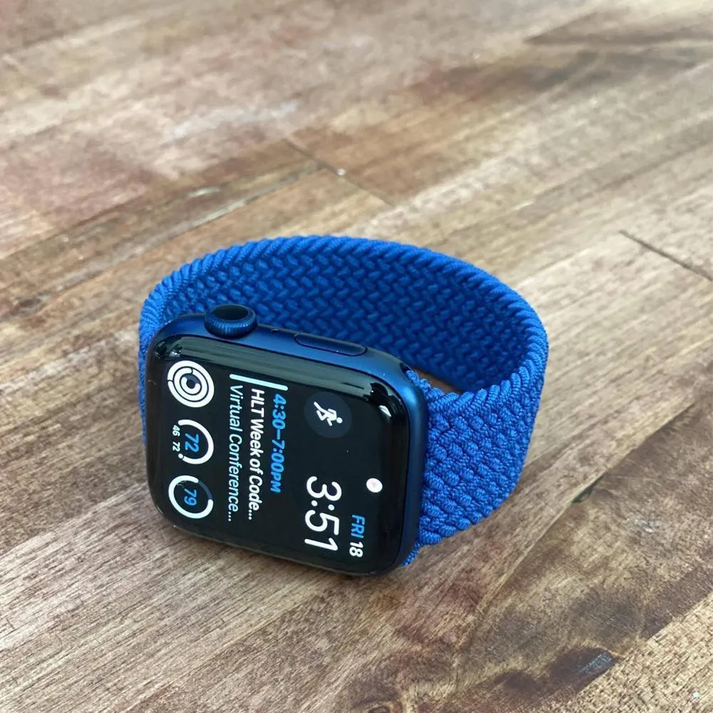 Braided Nylon Solo Loop Apple Watch Band - Ablaze