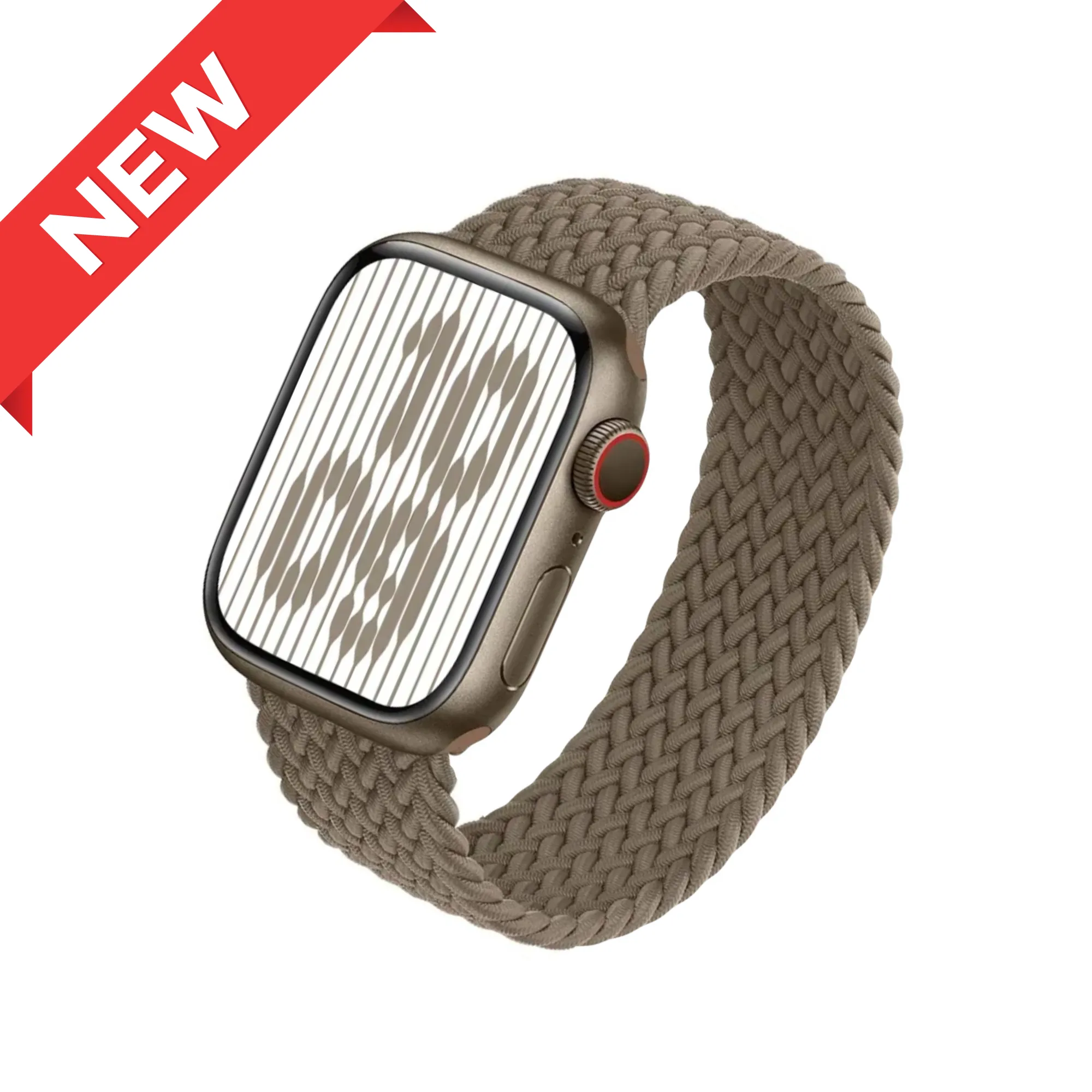 Braided Nylon Solo Loop Apple Watch Band - Ablaze