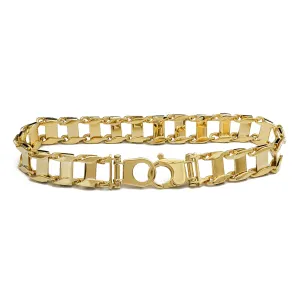Brilliant Vintage Texture Men's Bracelet (14K)