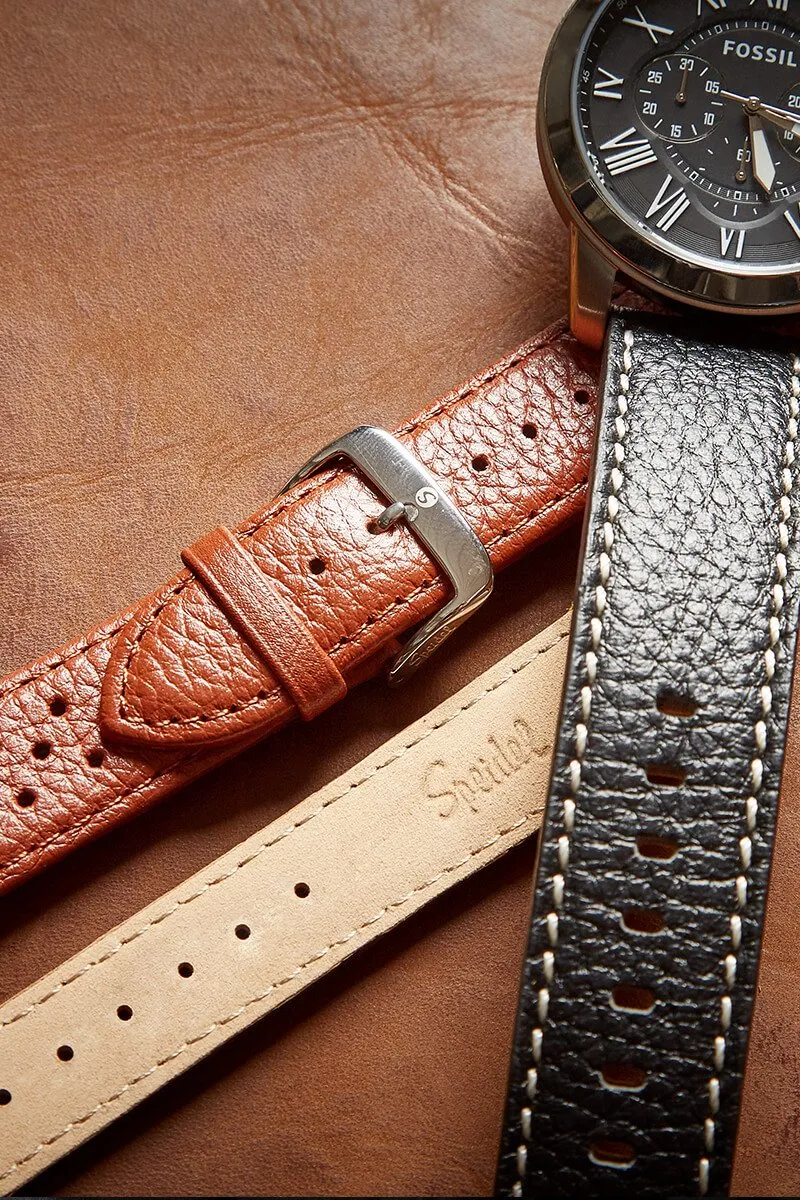Brown Leather Double Tour Watchband for Apple Watch