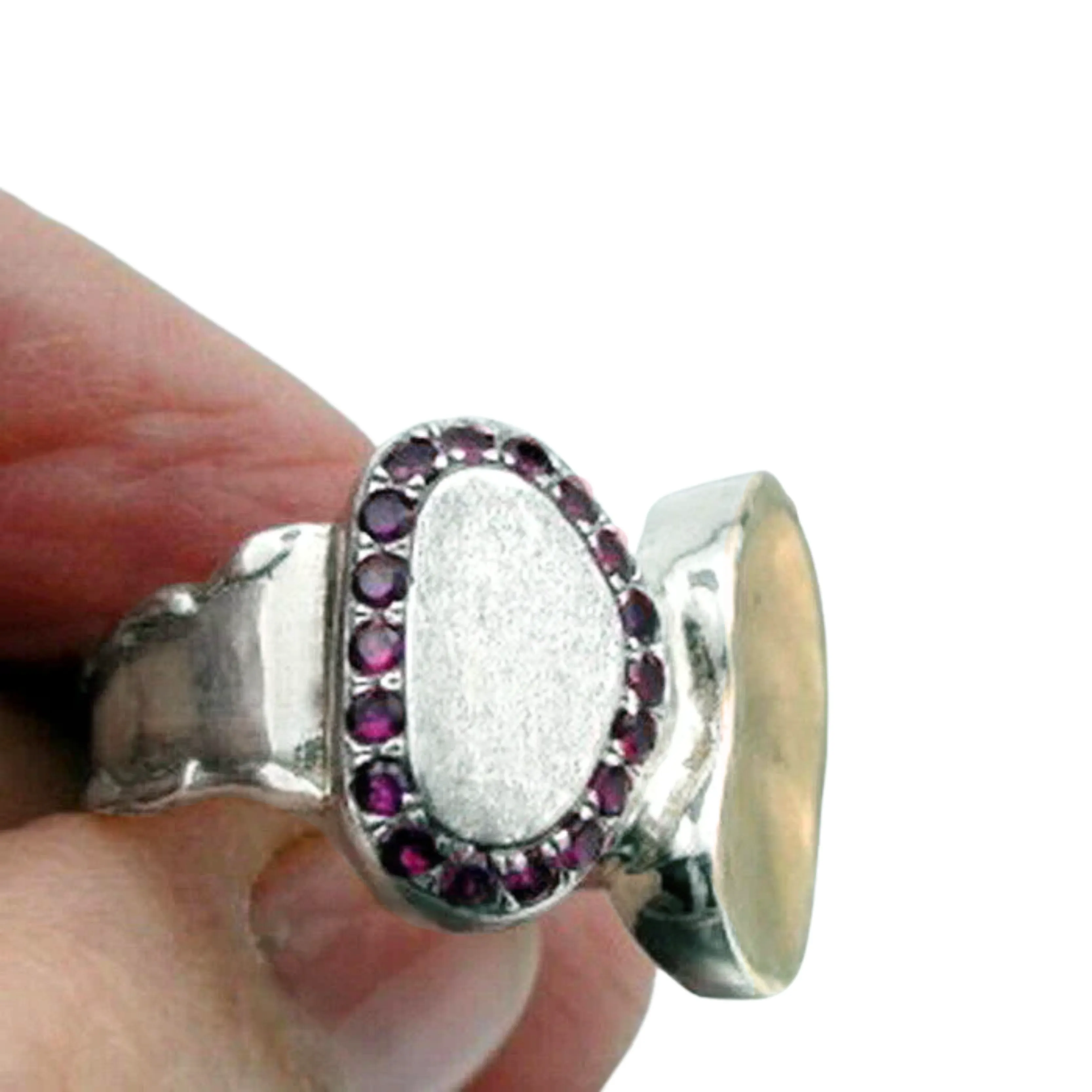 Brushed Gold and Silver Ruby Ring – Hadar Jewelry, READY TO SHIP SIZE 9  (I r571)9y