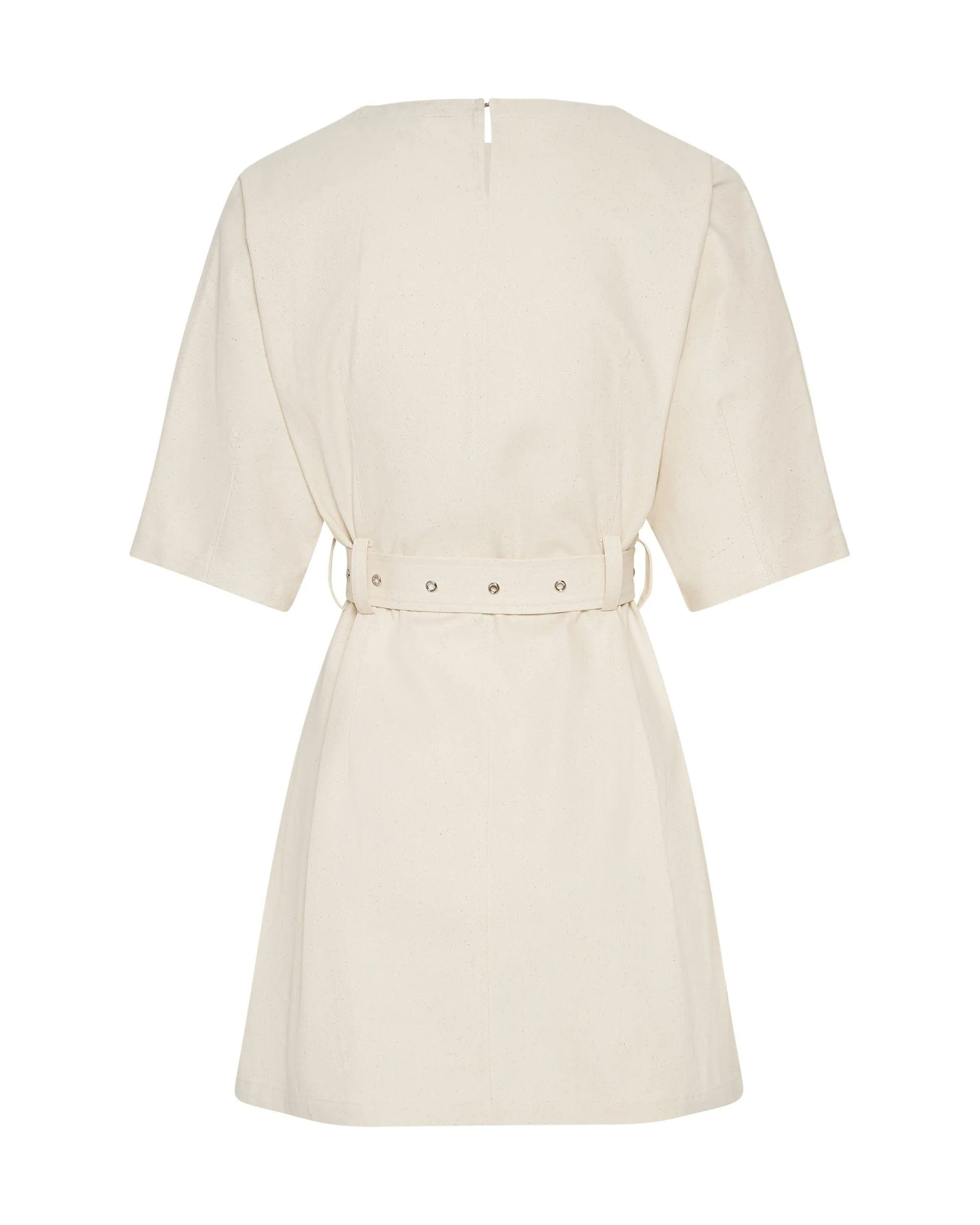 BUCKLE UP TEE DRESS | NATURAL