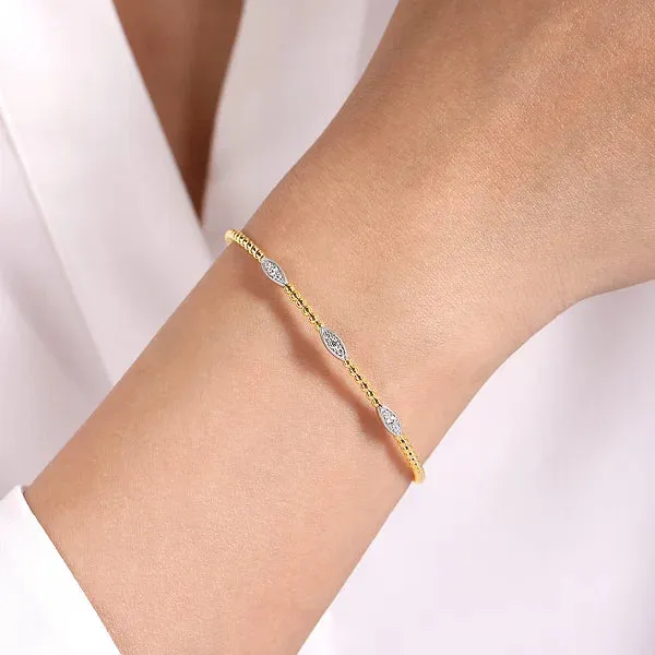 Bujukan Diamond Marquise Stations Bangle