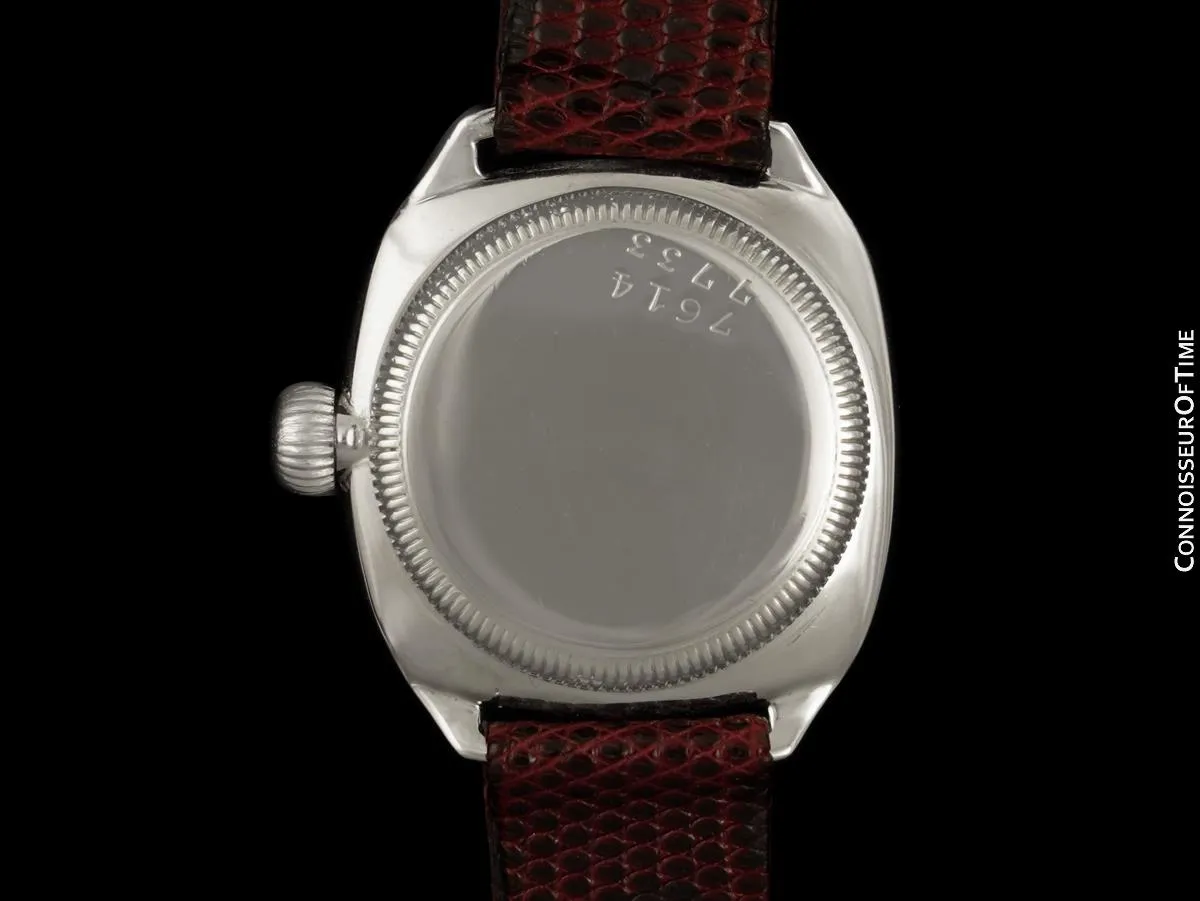 c. 1928 Rolex Oyster Rare Vintage Mens Sterling Silver Watch - Very Early Oyster