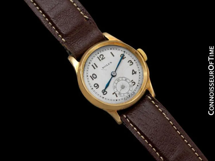 c. 1940 Rolex Vintage Boys Size Midsize Watch - Solid 18K Gold