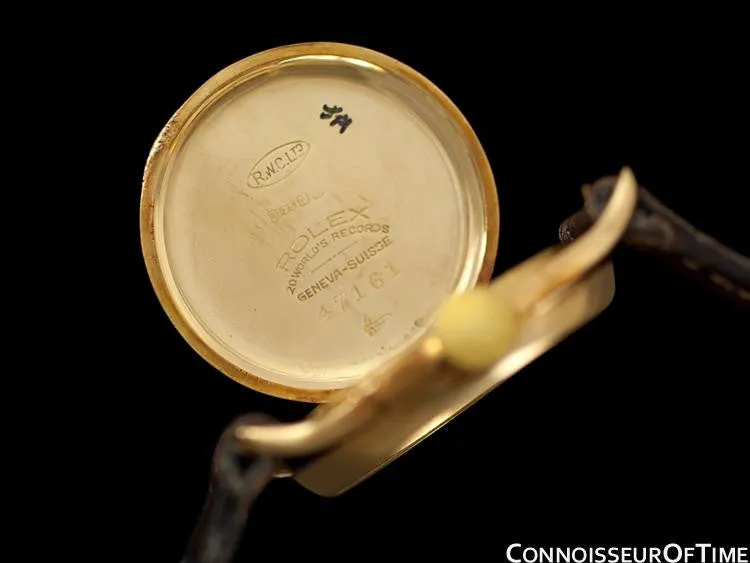 c. 1940 Rolex Vintage Boys Size Midsize Watch - Solid 18K Gold