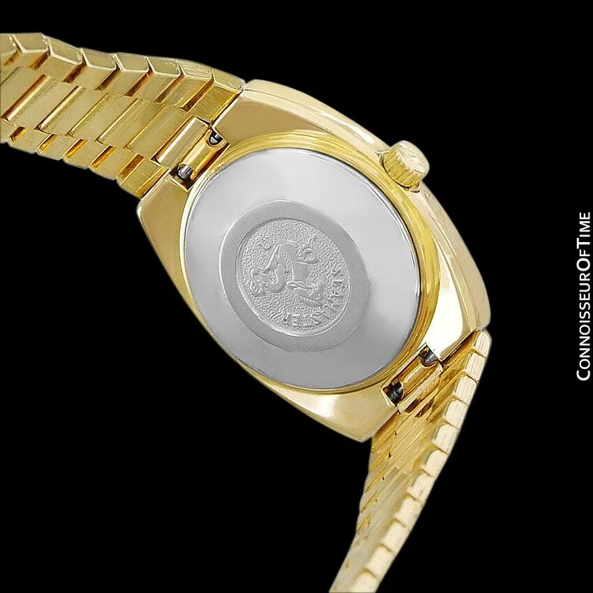 c. 1979 Omega Seamaster Vintage Ladies Automatic Watch - 18K Gold Plated & Stainless Steel
