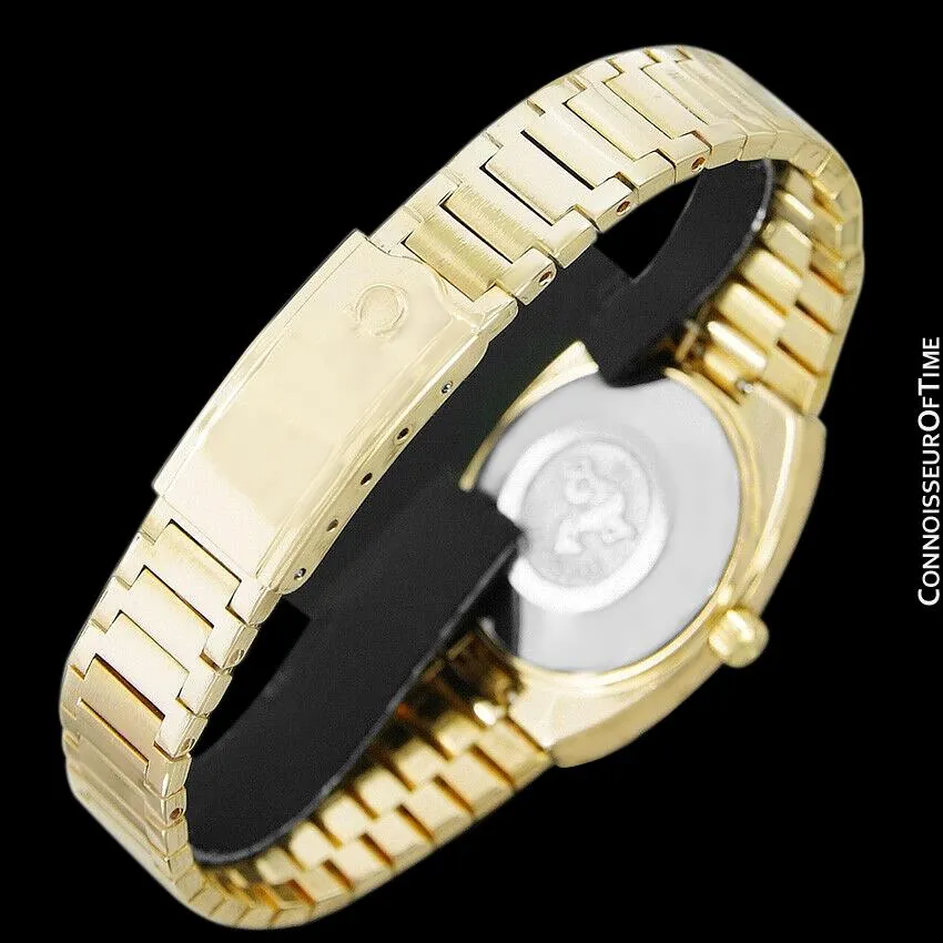 c. 1979 Omega Seamaster Vintage Ladies Automatic Watch - 18K Gold Plated & Stainless Steel