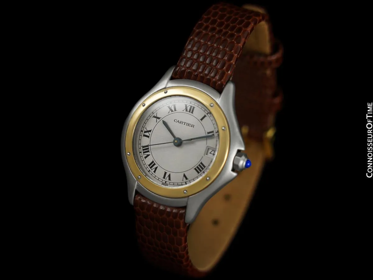 Cartier Cougar Panthere Ladies 2-Tone Watch - Stainless Steel & 18K Gold