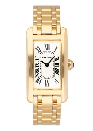Cartier Tank Americaine W26015K2 18K Yellow Gold Ladies Watch
