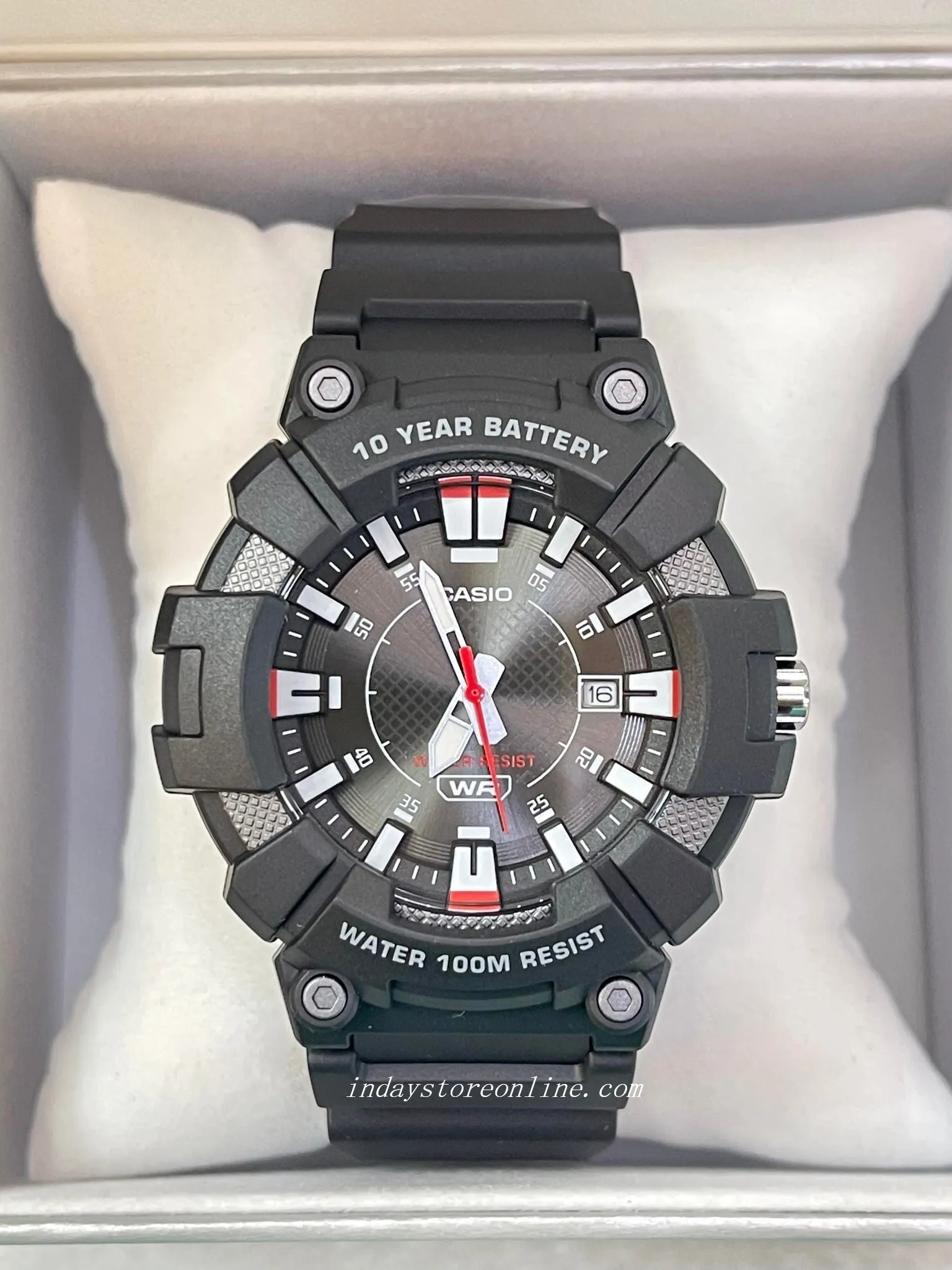 Casio Analog Men's Watch MW-610H-1A Sporty Design 10 years Battery Life Resin Glass Black Resin Strap Watch
