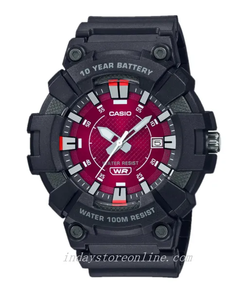 Casio Analog Men's Watch MW-610H-4A Sporty Design 10 years Battery Life Resin Glass Black Resin Strap Watch