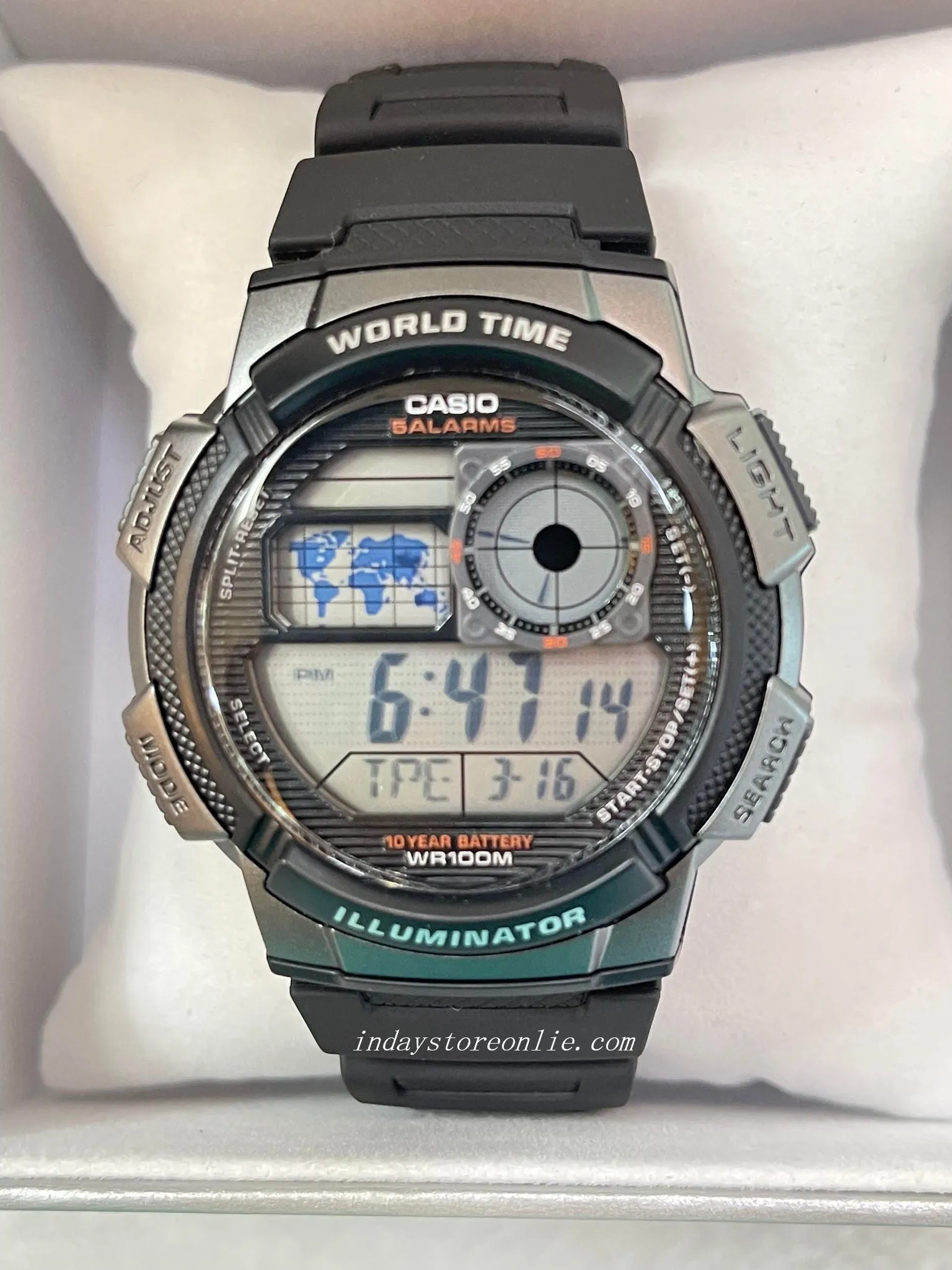 Casio Digital Men's Watch AE-1000W-1B Digital Sporty Design Resin Band Resin Glass Battery life: 10 Years