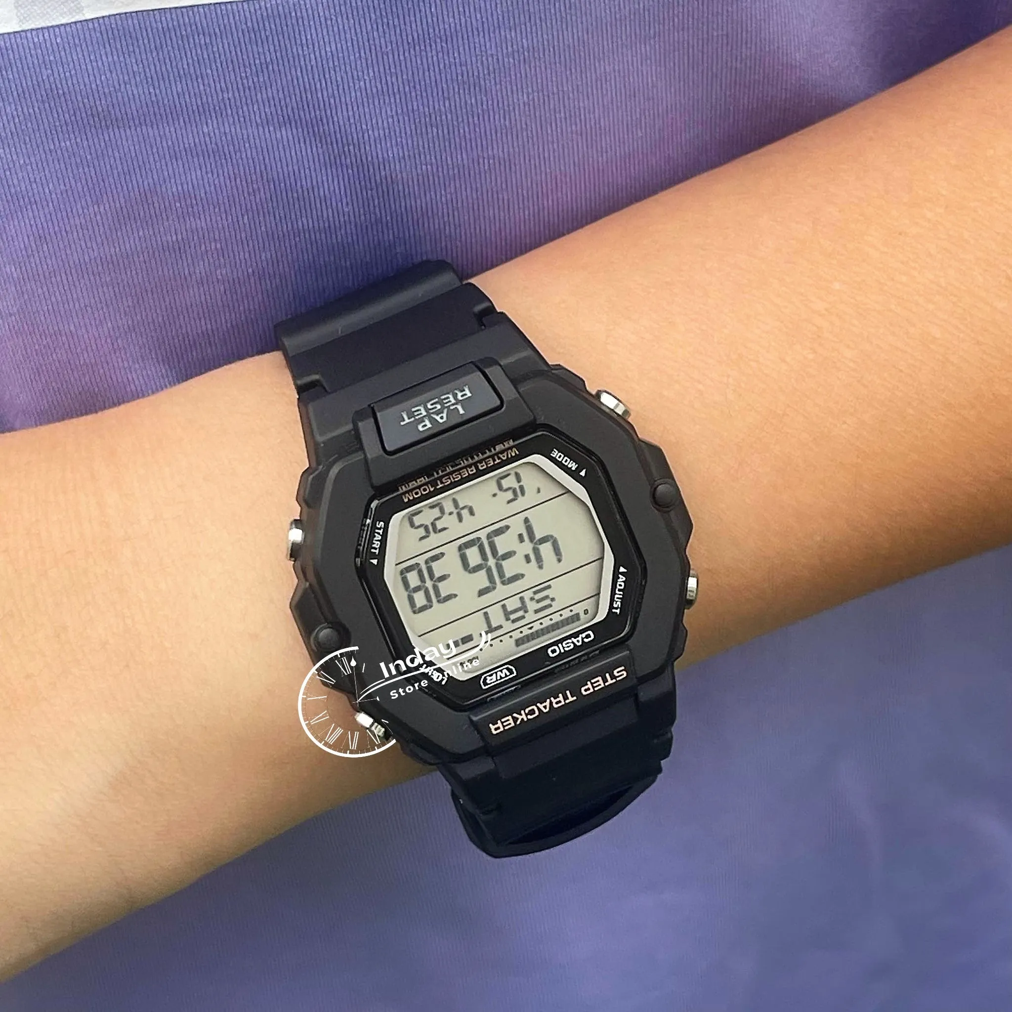 Casio Digital Women's Watch LWS-2200H-1A Sporty Design Black Color Resin Strap