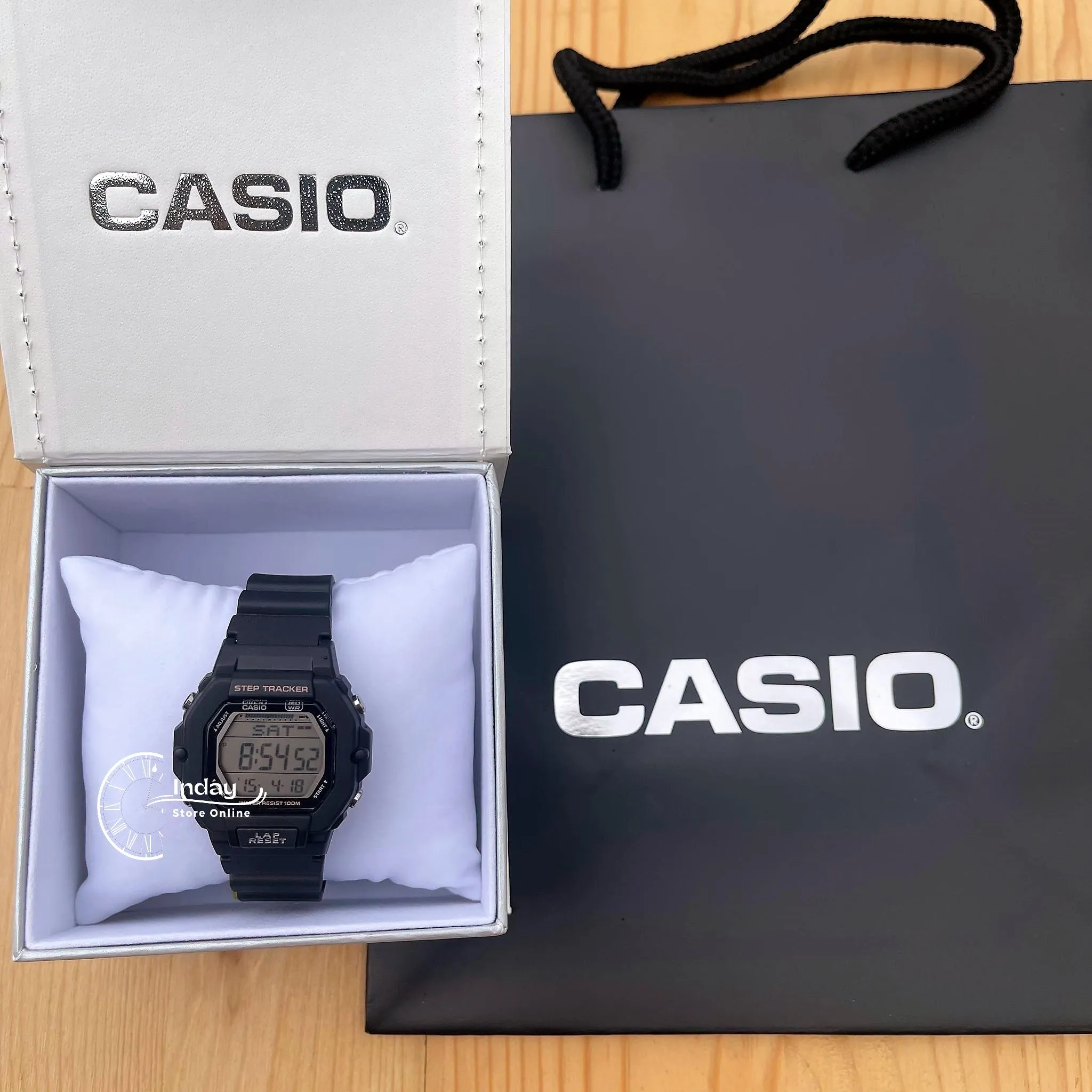 Casio Digital Women's Watch LWS-2200H-1A Sporty Design Black Color Resin Strap