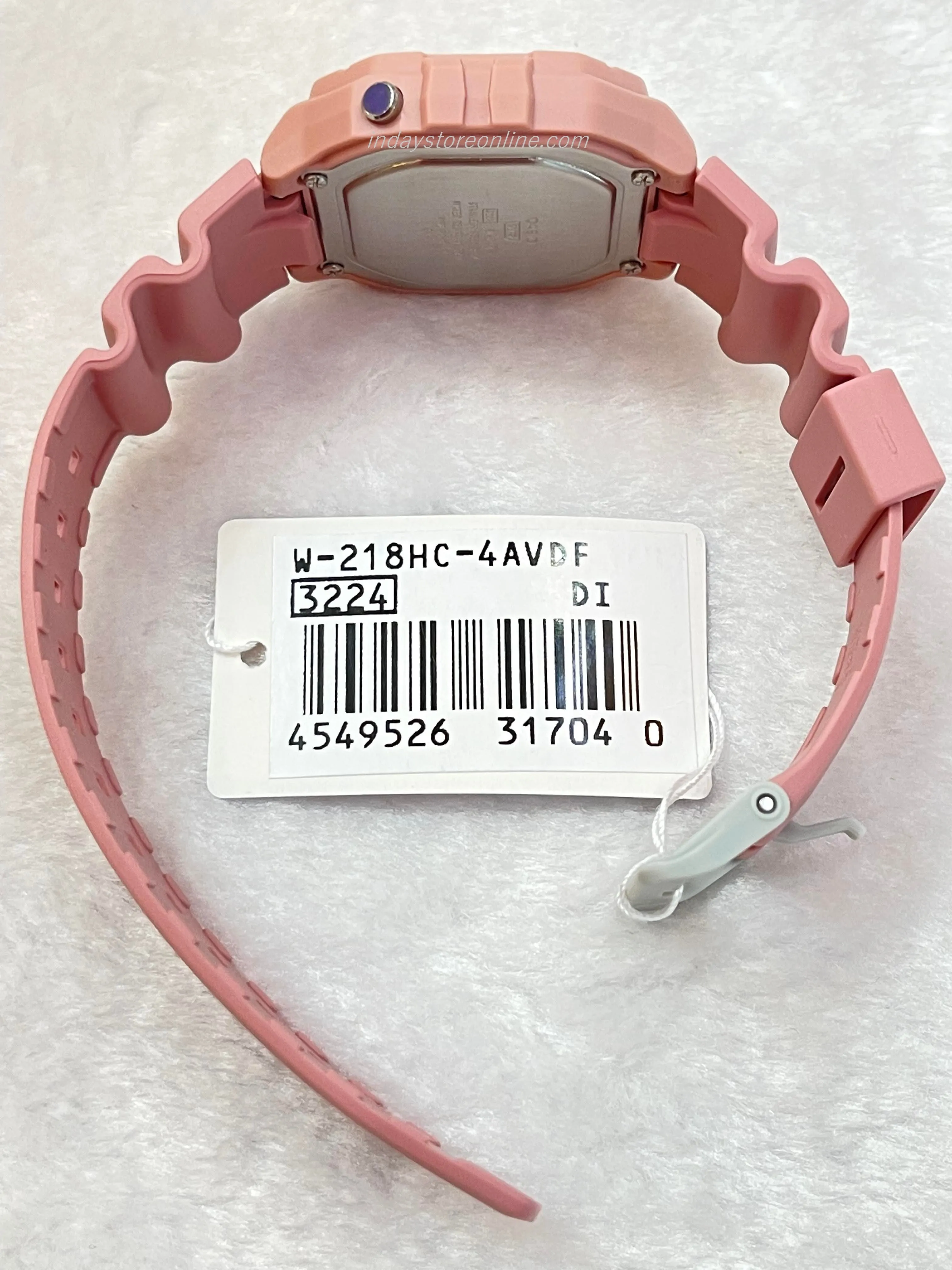 Casio Digital Women's Watch W-218HC-4A Digital Sporty Design Resin Band Resin Glass
