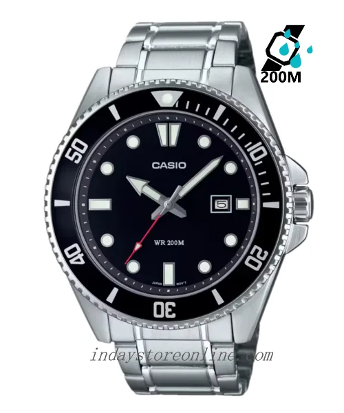 Casio Men's Watch MDV-107D-1A1 Stainless Steel Band Mineral Glass