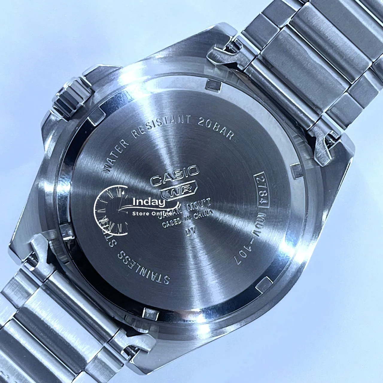 Casio Men's Watch MDV-107D-1A1 Stainless Steel Band Mineral Glass