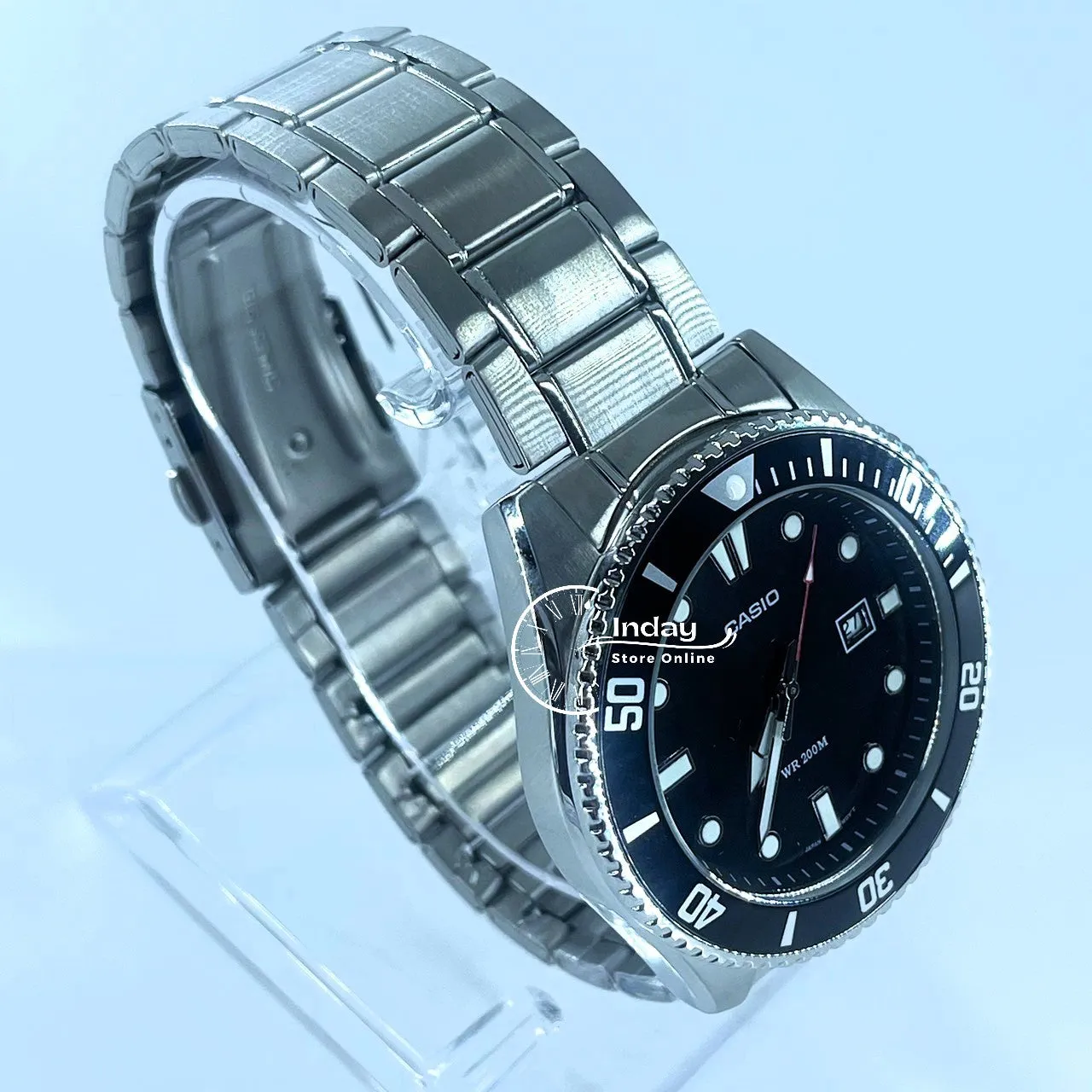 Casio Men's Watch MDV-107D-1A1 Stainless Steel Band Mineral Glass