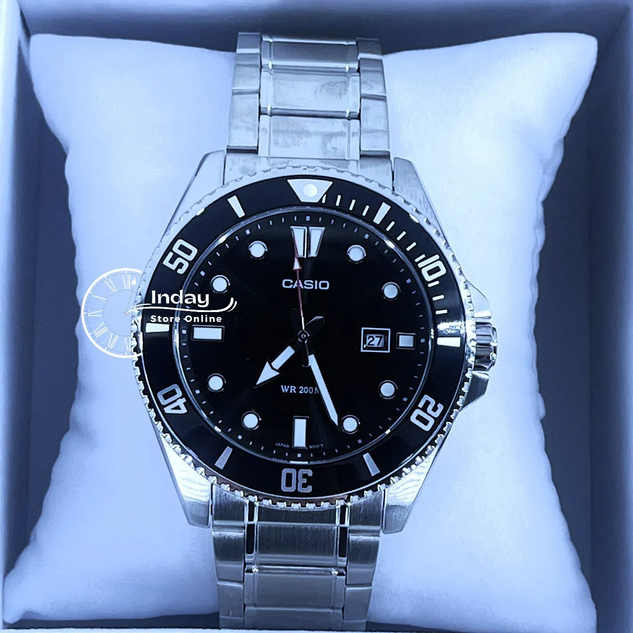 Casio Men's Watch MDV-107D-1A1 Stainless Steel Band Mineral Glass