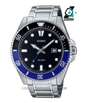Casio Men's Watch MDV-107D-1A2 Stainless Steel Band Mineral Glass