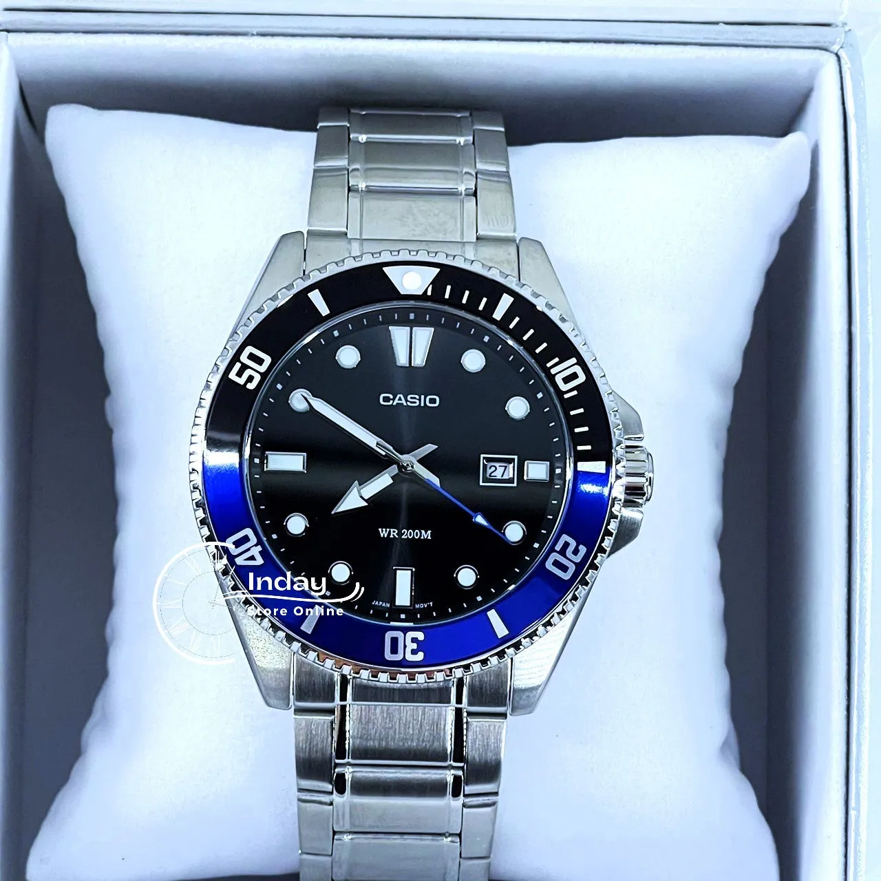 Casio Men's Watch MDV-107D-1A2 Stainless Steel Band Mineral Glass
