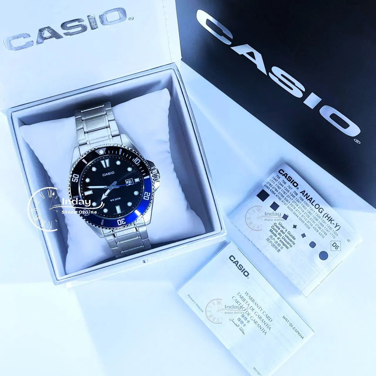 Casio Men's Watch MDV-107D-1A2 Stainless Steel Band Mineral Glass