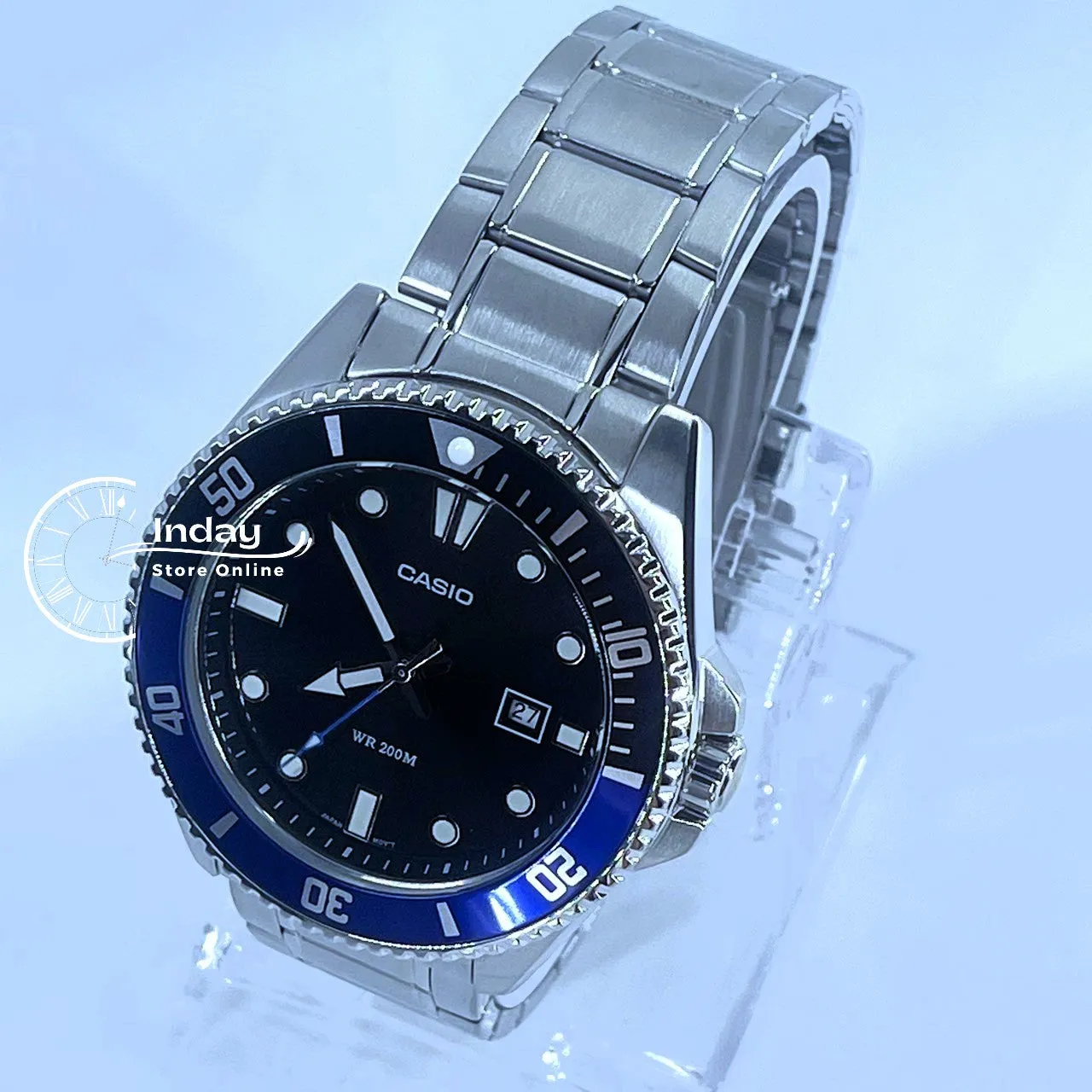 Casio Men's Watch MDV-107D-1A2 Stainless Steel Band Mineral Glass