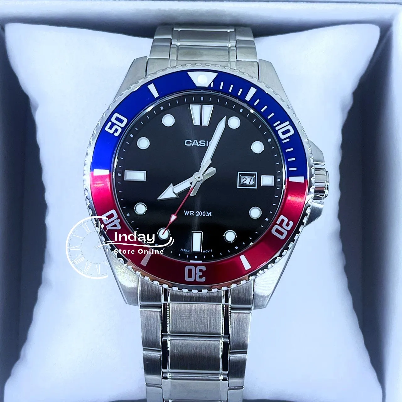 Casio Men's Watch MDV-107D-1A3 Stainless Steel Band Mineral Glass