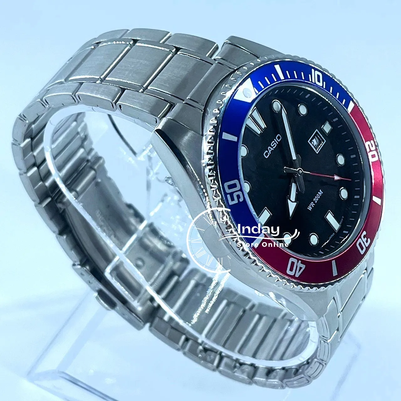 Casio Men's Watch MDV-107D-1A3 Stainless Steel Band Mineral Glass
