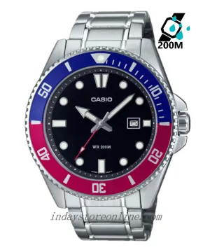 Casio Men's Watch MDV-107D-1A3 Stainless Steel Band Mineral Glass