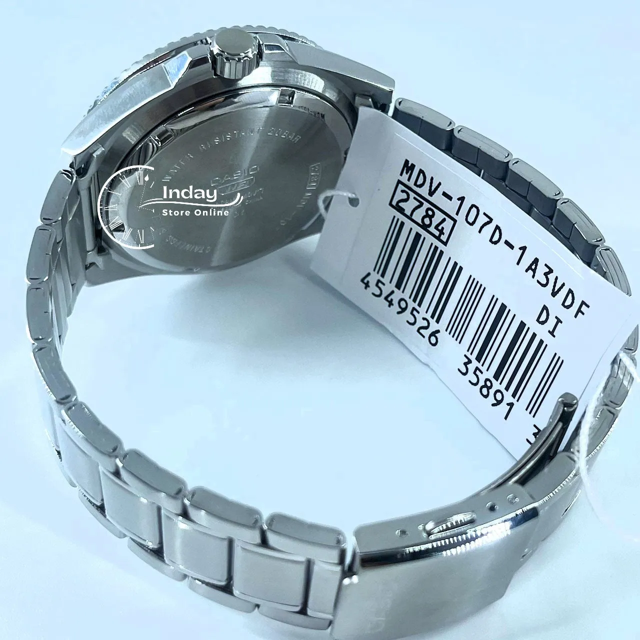Casio Men's Watch MDV-107D-1A3 Stainless Steel Band Mineral Glass