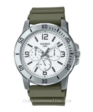 Casio Men's Watch MTP-VD300-3B Resin Band Mineral Glass