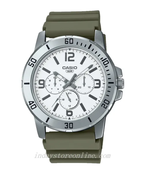 Casio Men's Watch MTP-VD300-3B Resin Band Mineral Glass