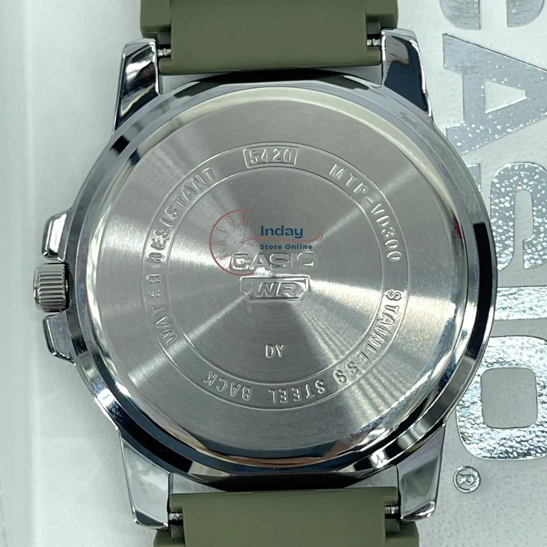 Casio Men's Watch MTP-VD300-3B Resin Band Mineral Glass