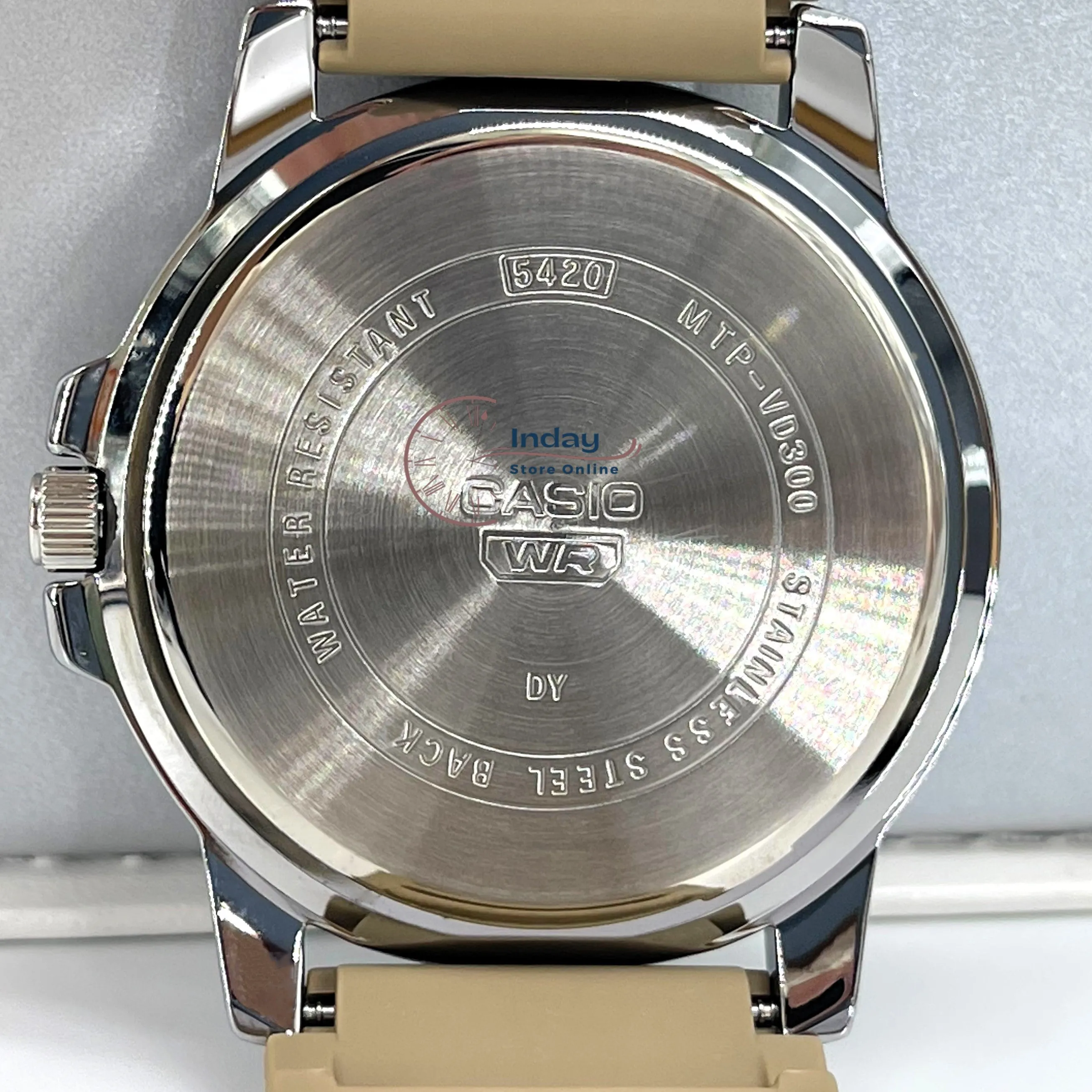Casio Men's Watch MTP-VD300-5B Resin Band Mineral Glass