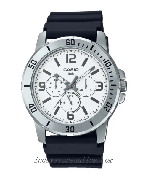 Casio Men's Watch MTP-VD300-7B Resin Band Mineral Glass Sporty Design