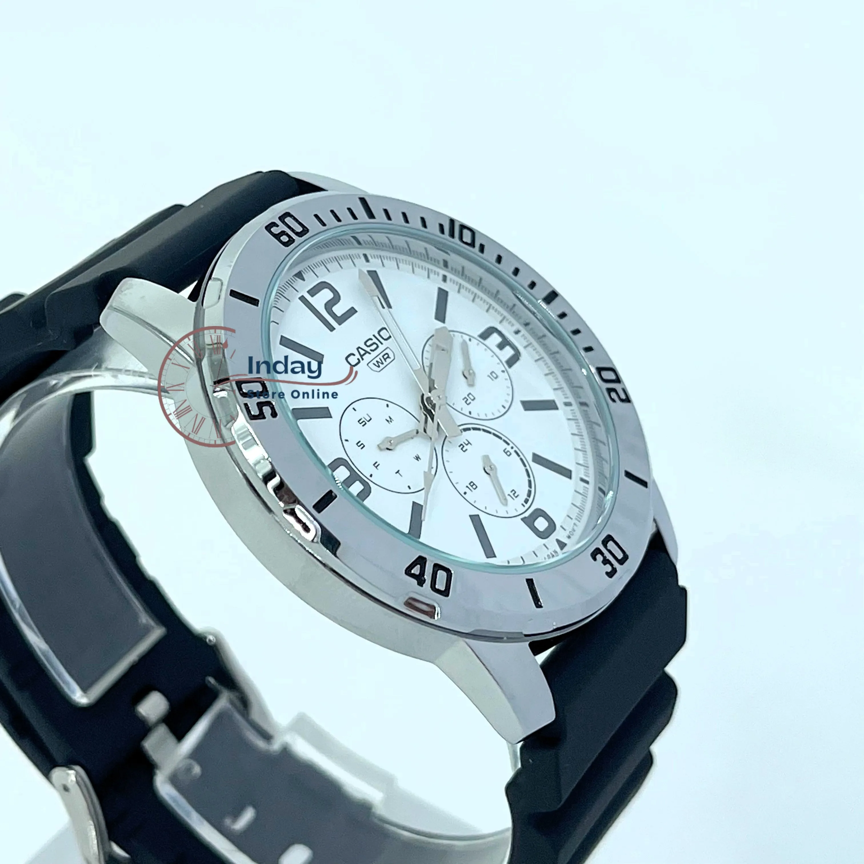 Casio Men's Watch MTP-VD300-7B Resin Band Mineral Glass Sporty Design