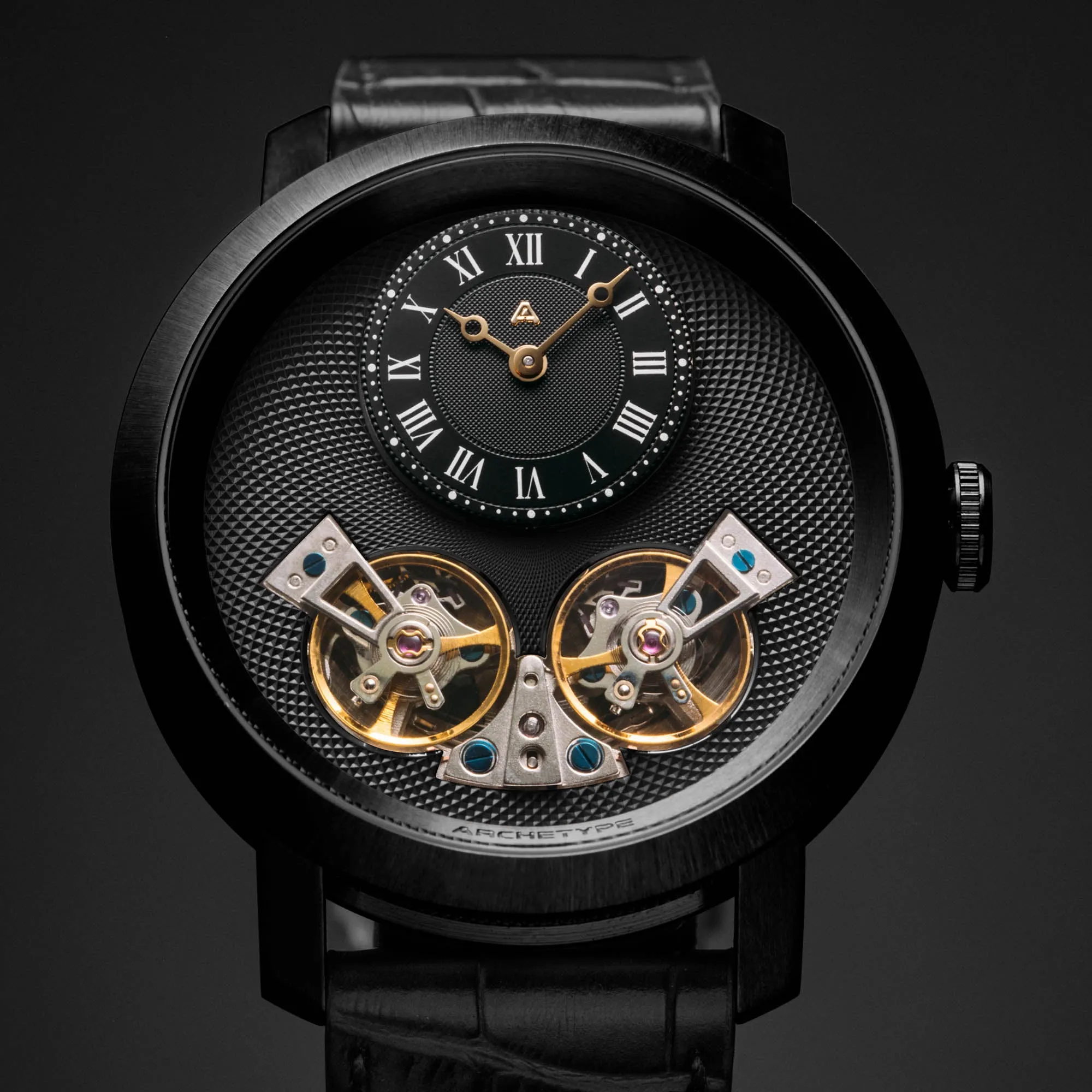 Caspian Automatic All Black Gold