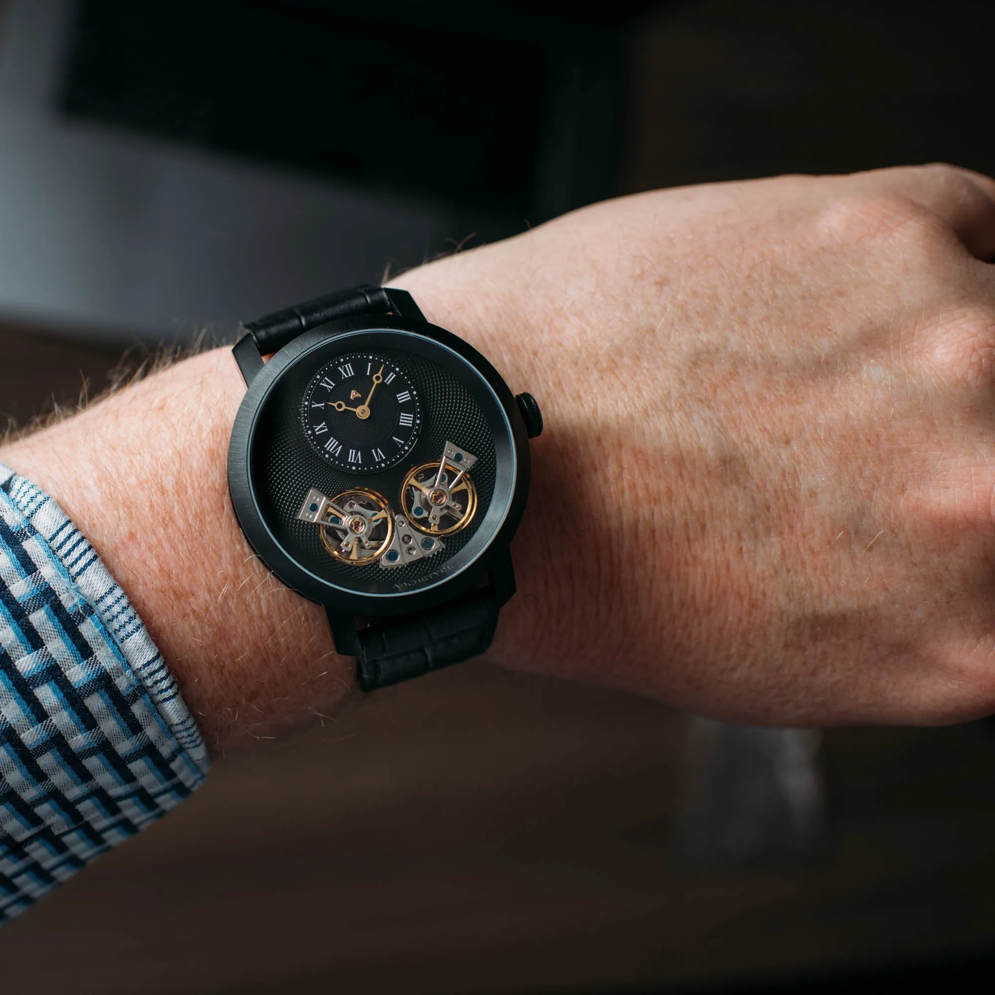 Caspian Automatic All Black Gold