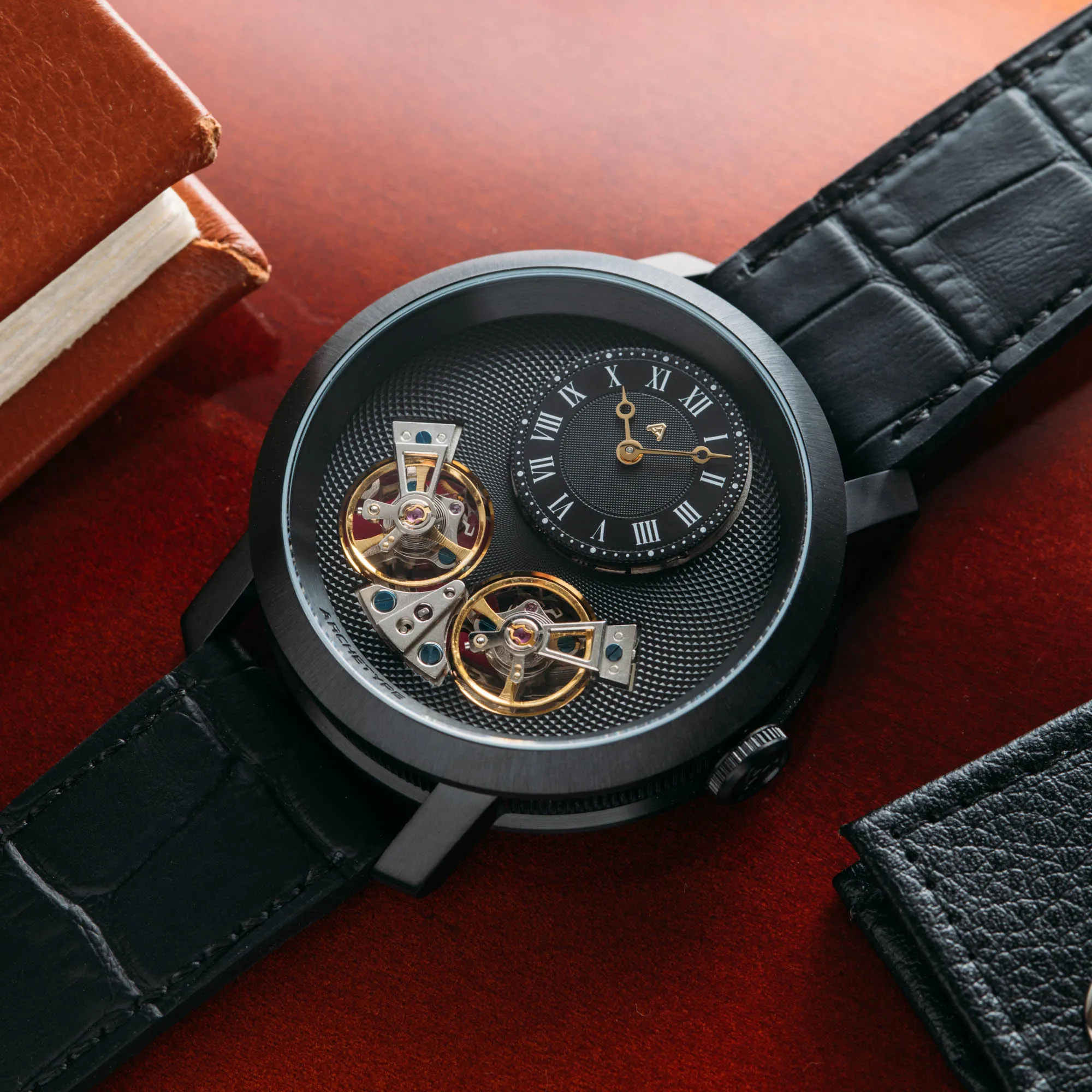 Caspian Automatic All Black Gold